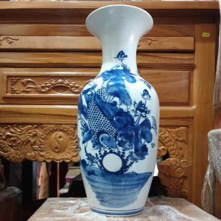 Lộc bình cá chép sứ bát tràng cao 44,5cm
