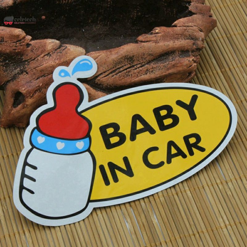 Decal dán trang trí xe hơi Baby In Car hoạt hình siêu đáng yêu 💢Hàng loại 1💢