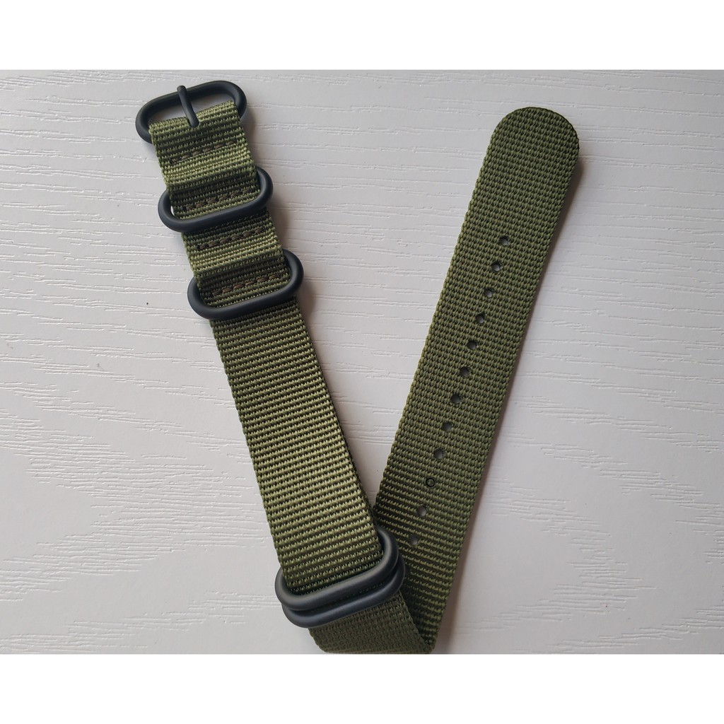 Dây Đeo Nylon 20mm Thay Thế Cho Đồng Hồ Thông Minh Zulu 16/18/19/21/22/23/24/26mm