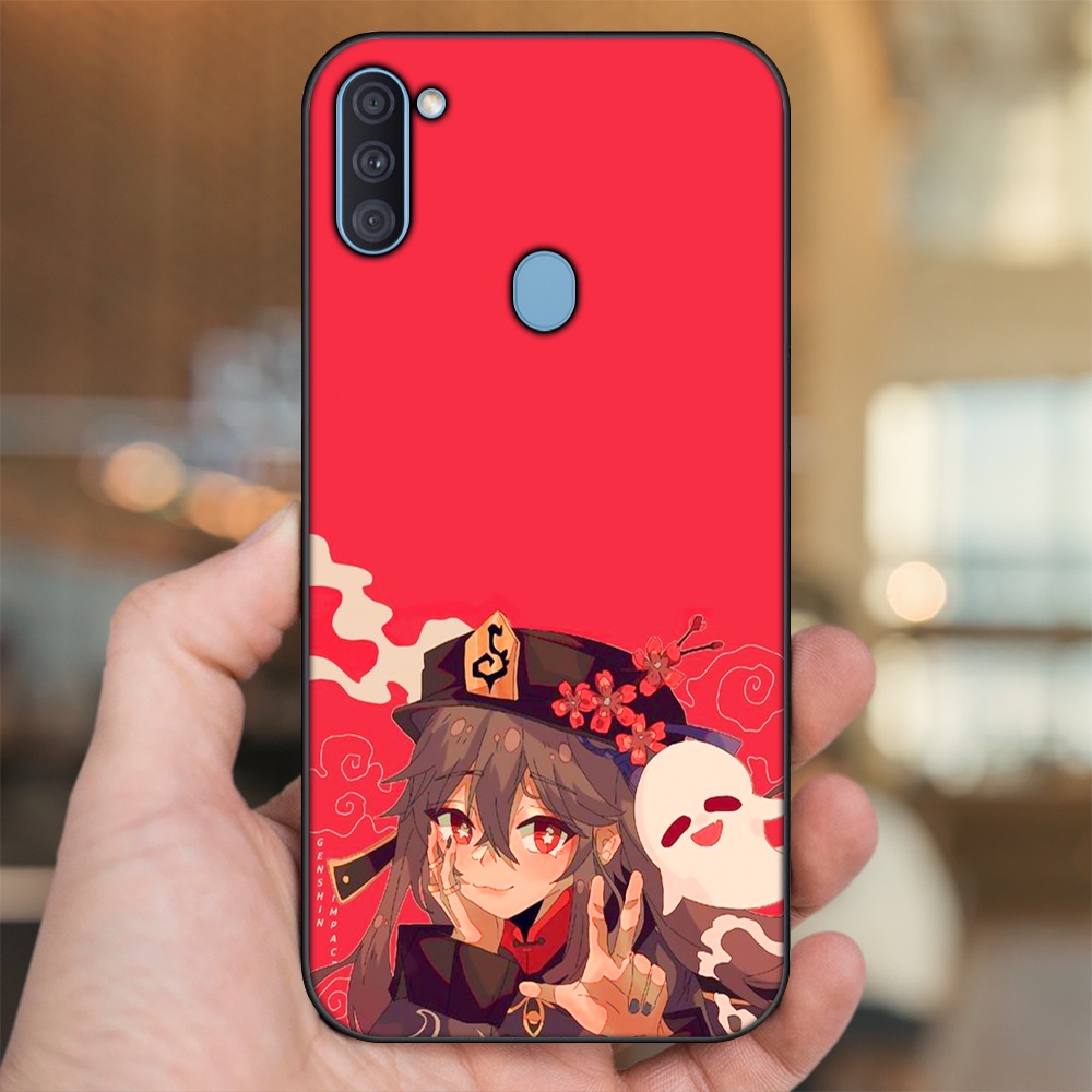 Ốp lưng Samsung A11, M11 viền đen in hình Hutao Genshin Impact