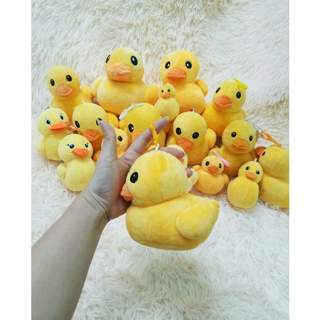 Móc khóa gấu bông con vịt vàng