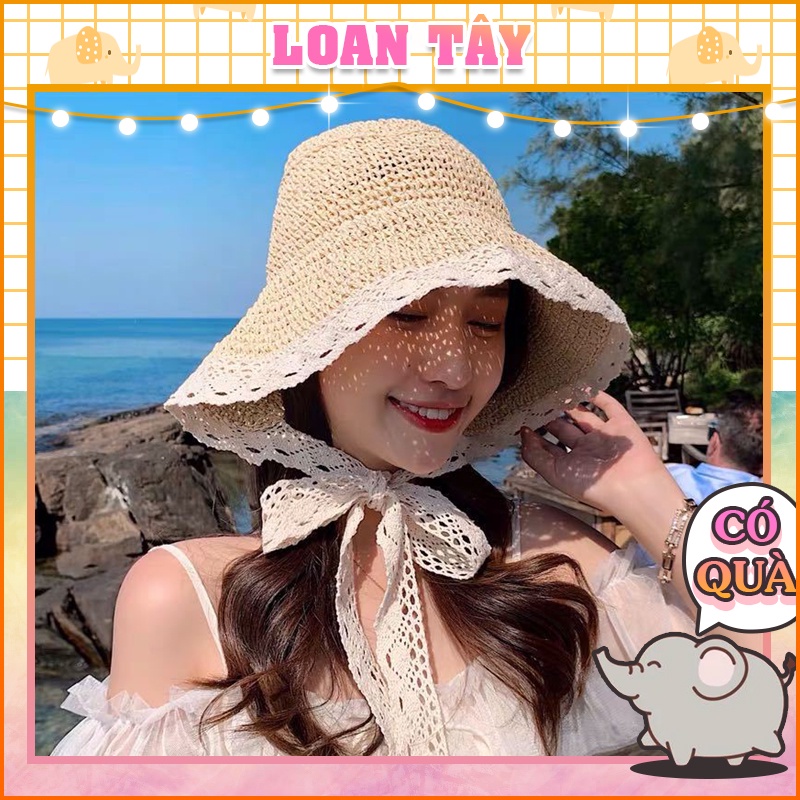 Nón Cói Chống Nắng Vành Ôm Viền Ren Cực Xinh L1300 - LoanTay