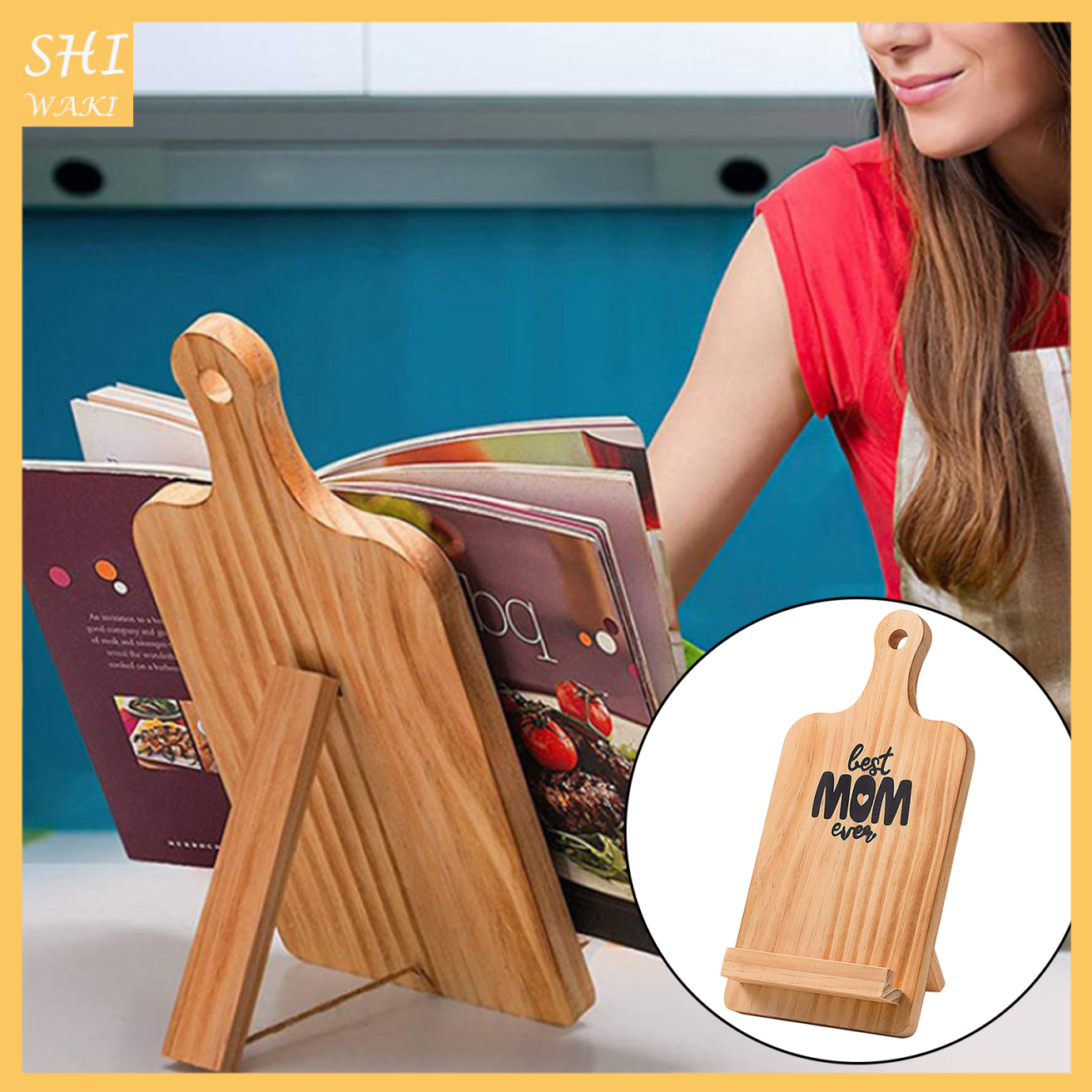 [In Stock]Sturdy Cookbook Stand Recipe Book Tablet Holder Rack Bookrest for Tablets