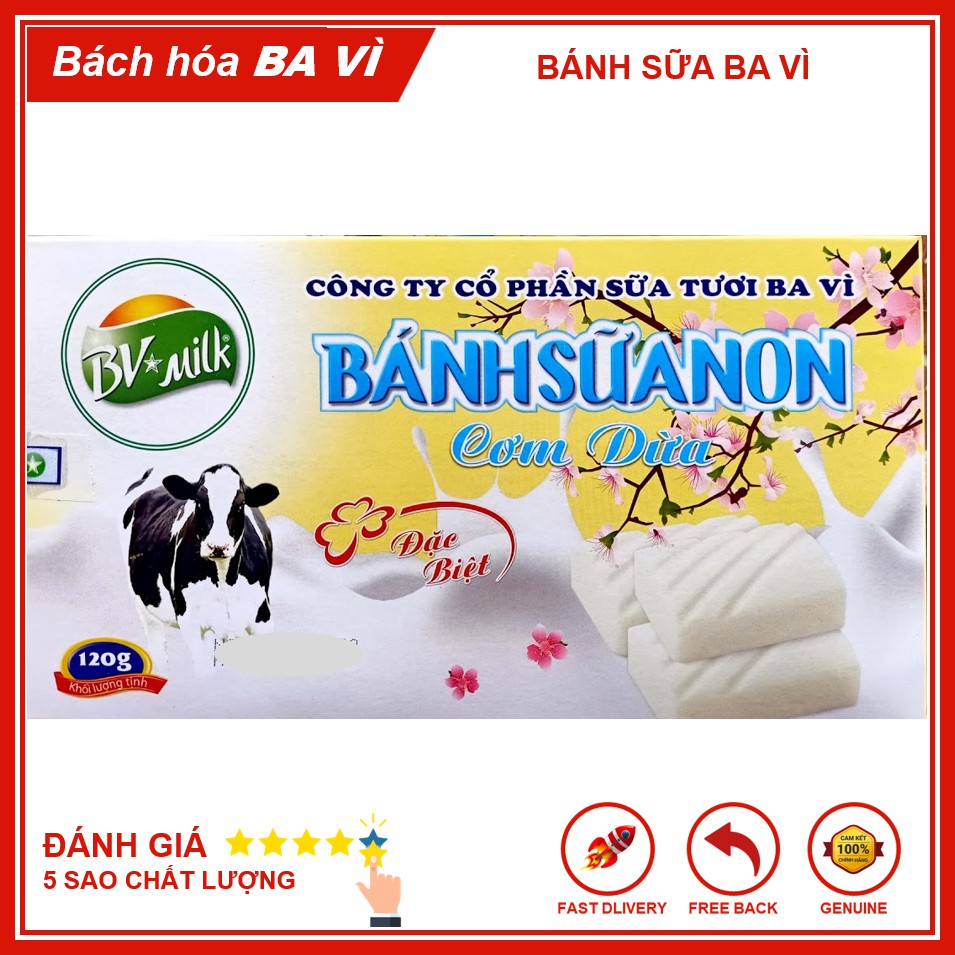 Bánh Sữa Non Cơm Dừa Đặc Biệt BVMILK Ba Vì 120g