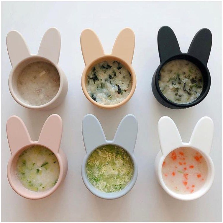 🎀 CÓ SẴN 🎀 SET BÁT THÌA ĂN DẶM SILICONE CAO CẤP ROCOU NỘI ĐỊA HÀN