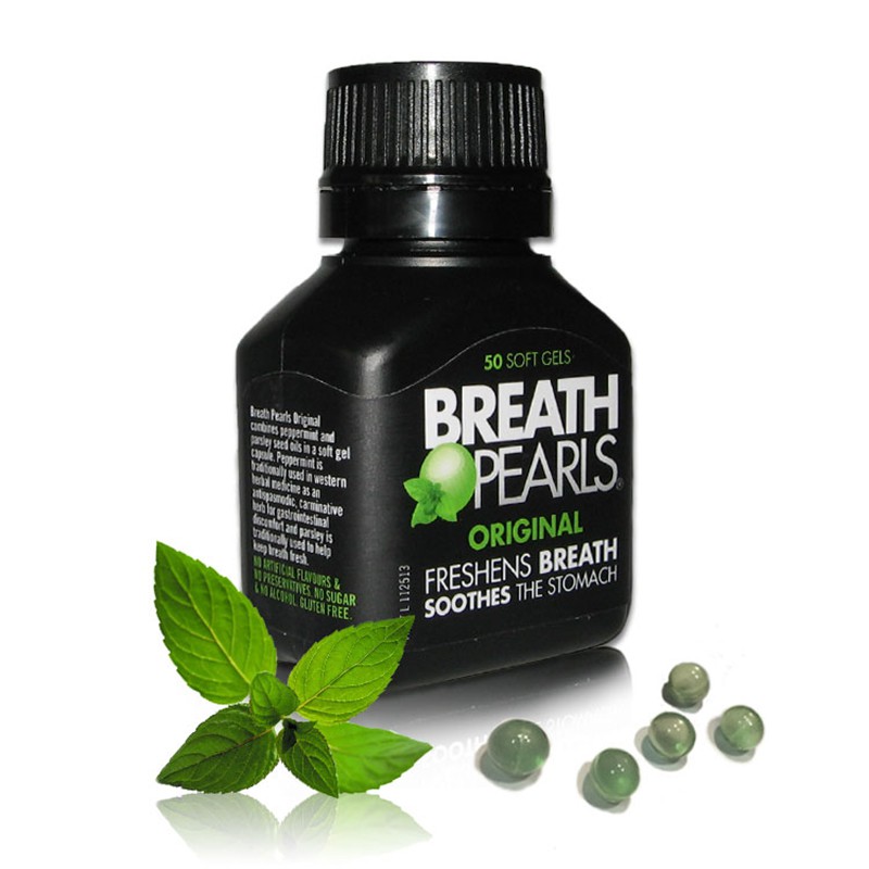 Viên uống thơm miệng Breath Pearls 50 viên Úc