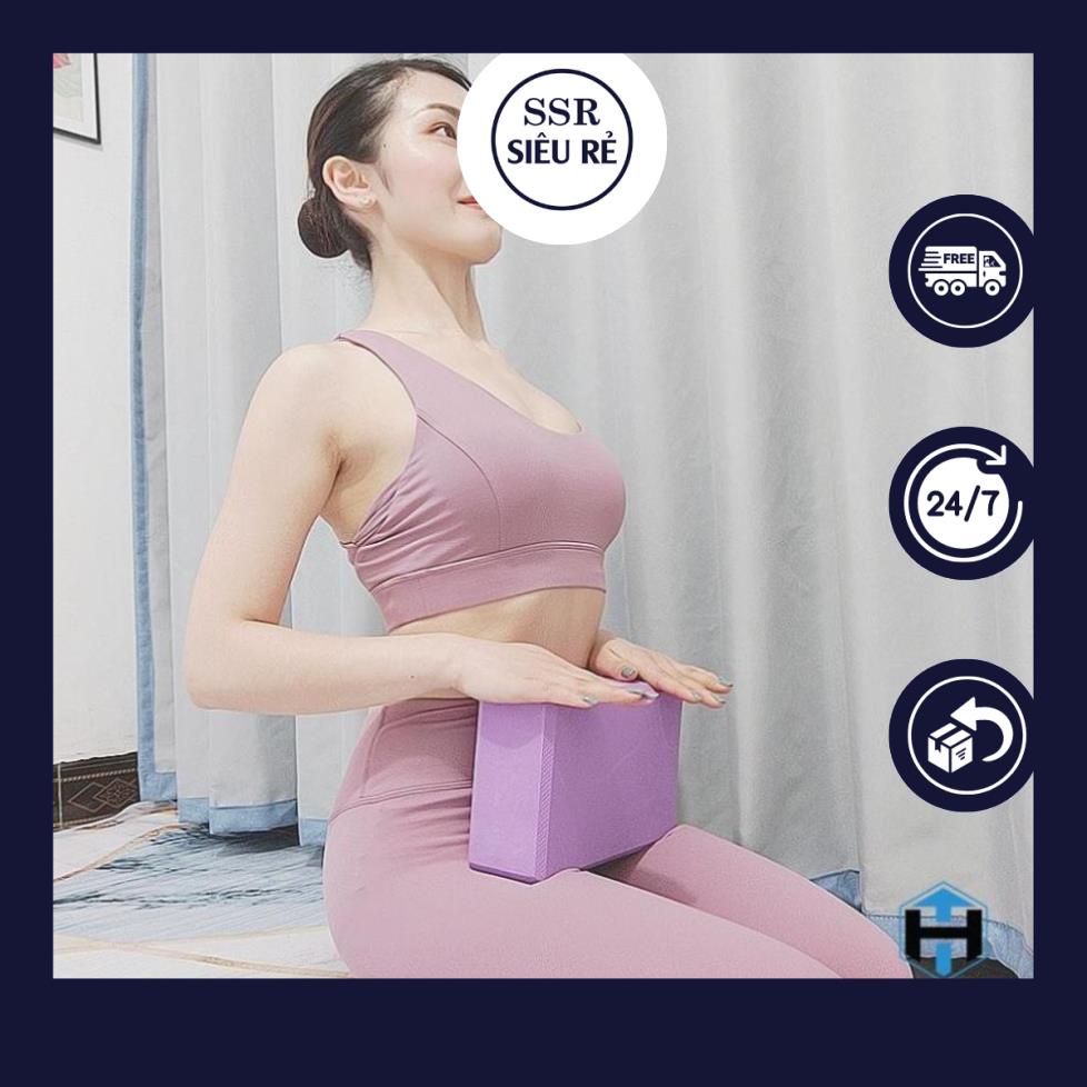 Gạch tập Yoga blocks Họa Tiết, Gối tập yoga xốp cao cấp EVA Cứng gấp 3 lần loại thông thường (PD4052)