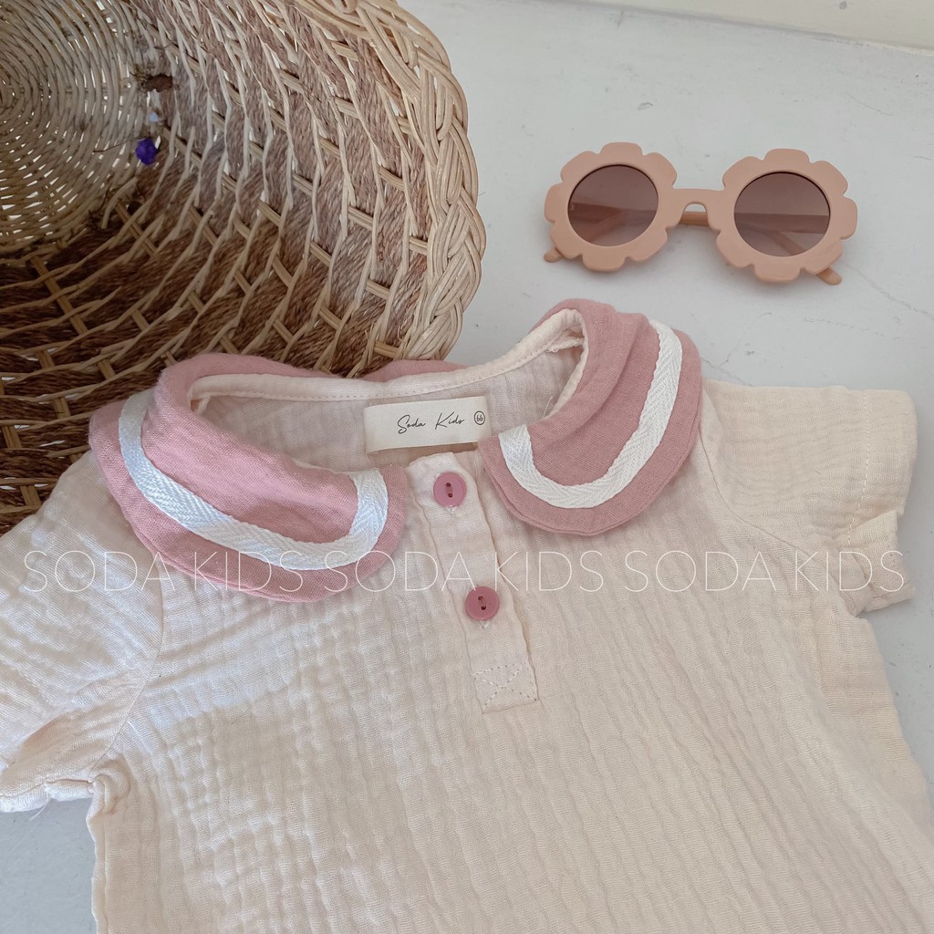 (Hàng thiết kế) Bộ xô thủy thủ bé trai - bé gái (2 màu)