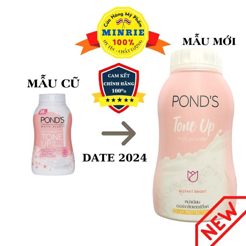 Phấn phủ POND'S TONE UP MILK POWDER 50g Bột mịn nhẹ chống tia UVA và UVB - Thái Lan