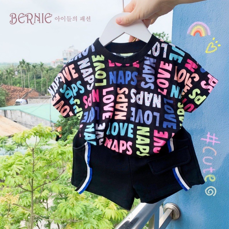 Set cotton chữ bé trai