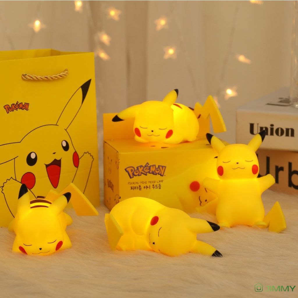 Pokemon Dễ Thương Pikachu Phim Hoạt Hình Ánh Sáng Mềm Mại Ngủ Cạnh Giường Ngủ Ánh Sáng Ban Đêm Đồ Trang Trí Trẻ Em của Đồ Chơi Phát Sáng Quà Tặng Giáng Sinh