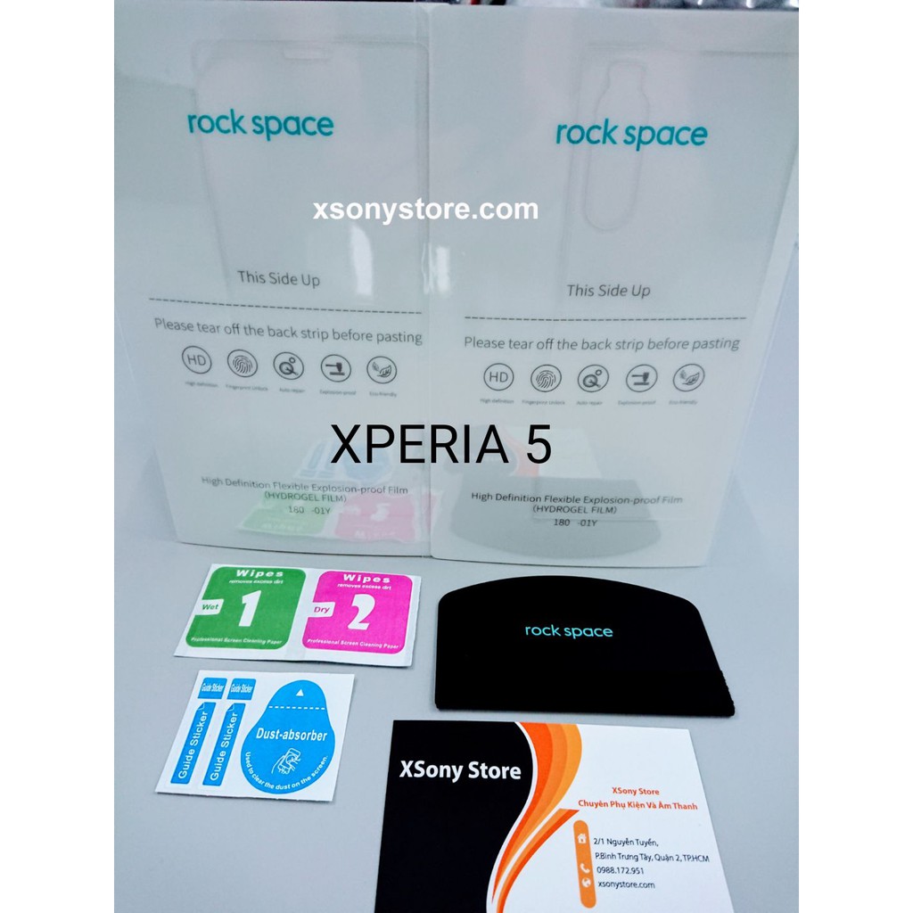 SONY XPERIA 1 II / 5 II / 10 II/ 1/ 5 - Miếng dán dẻo Full màn hình và mặt lưng hiệu Rock Space