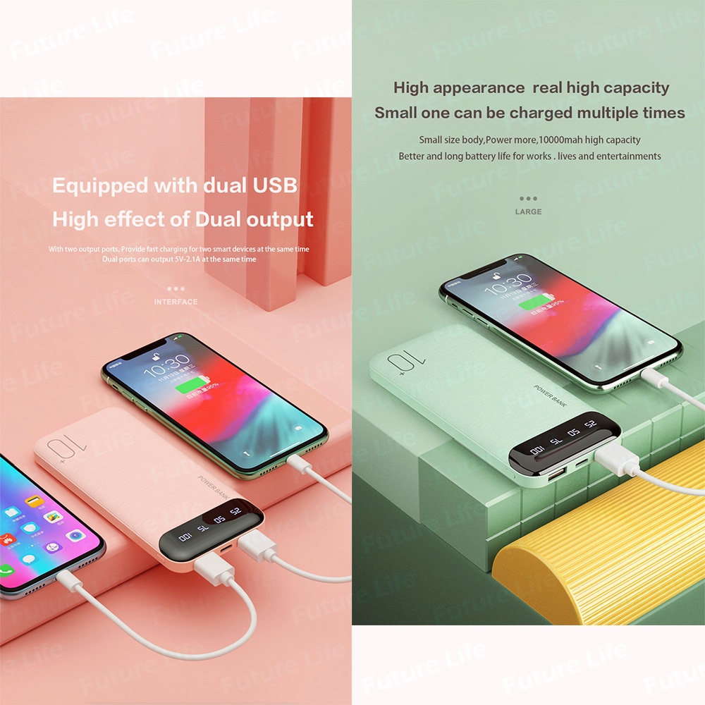 Pin Sạc Dự Phòng 10000mAh Màu Macaron