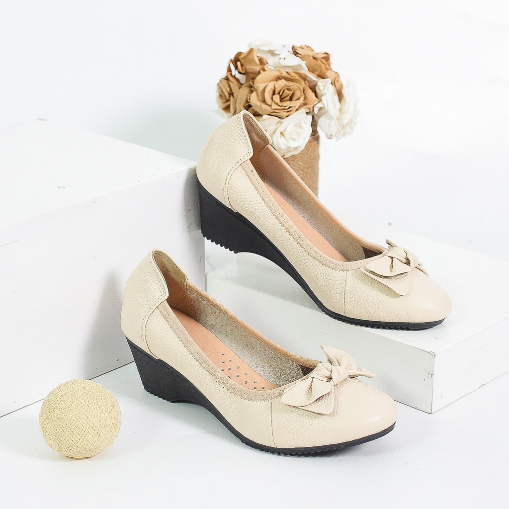 Giày Búp Bê Đế Xuồng 3cm Da Thật Êm Chân X461