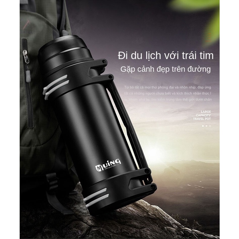 Bình Đựng Nước Giữ Nhiệt Bằng Thép Không Gỉ 304 Cỡ Lớn Tiện Dụng Mang Theo Du Lịch