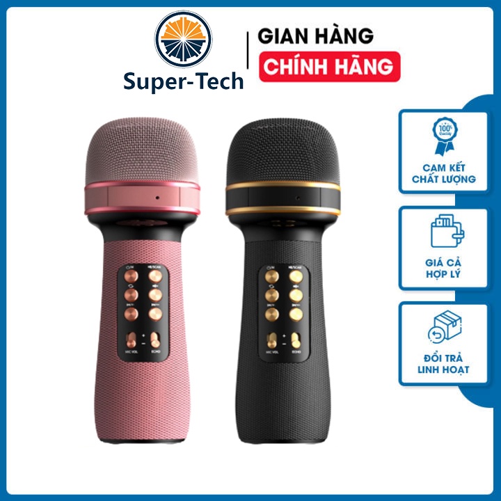 Micro Không Dây Bluetooth WS-898 Siêu Hot - Mic Karaoke Kiêm Loa Bluetooth Cầm Tay Mini Nâng giọng cực chất, Loa hát kar