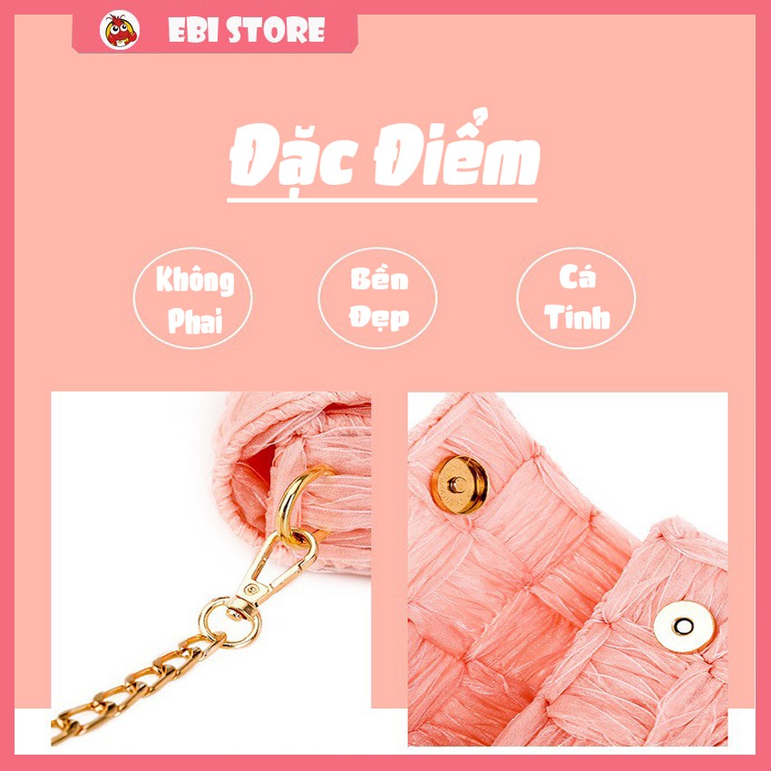 Túi Ruy Băng ❤️ Ebi Store - Freeship ❤️ Túi Tự Đan Bằng Sợi Ruy Băng Siêu Hot, Đầy Đủ Phụ Kiện Đan Túi ❤️