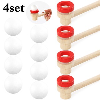 4 Sets Floating Ball Game Wooded Educational Toy Party Ball Toy for Kids