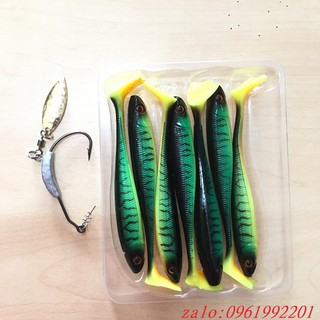 Bộ 7 Con Mồi Mềm NFF Lure CÓ Lưỡi Và Không Lưỡi