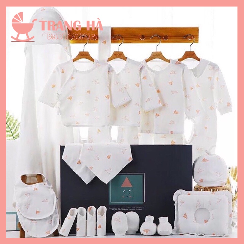 🎁𝑯𝑶̣̂𝑷 𝑸𝑼𝑨̀ 𝑻𝑨̣̆𝑵𝑮🎁 Set Đồ Sơ Sinh Quà Tặng Cho Bé 22 Chi Tiết Coton Mùa Hè Có Hộp Sang Chảnh💓Quà Tặng Đầy Tháng Cho Bé