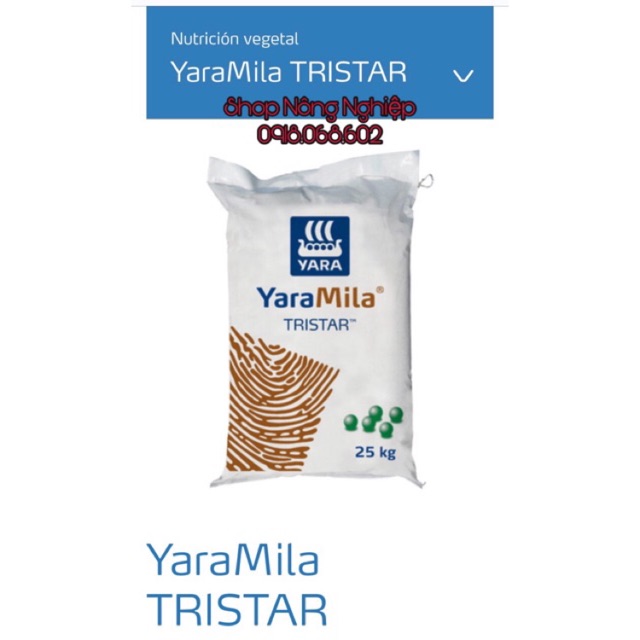Phân bón gốc Yara Mila Trista 15-15-15 (1kg)