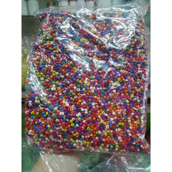 Bán sỉ bịch 0.5kg/1kg hạt gỗ tròn bẹt 4li nhiều màu làm handmade