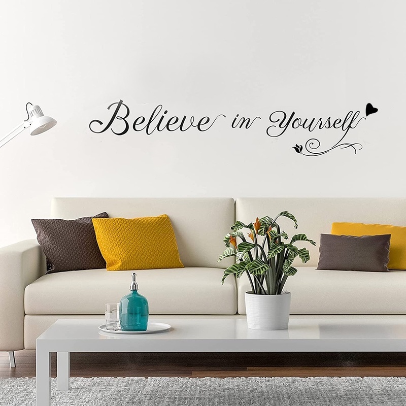 Giấy Dán Tường Bằng PVC Tự Dính Họa Tiết Chữ Sáng Tạo Trang Trí Phòng Khách/Phòng Ngủ