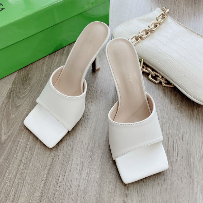 (ẢNH THẬT) Guốc 9p Mũi Vuông Da Mềm Êm Mũi Vuông Fullbox Bill Túi Cao Cấp