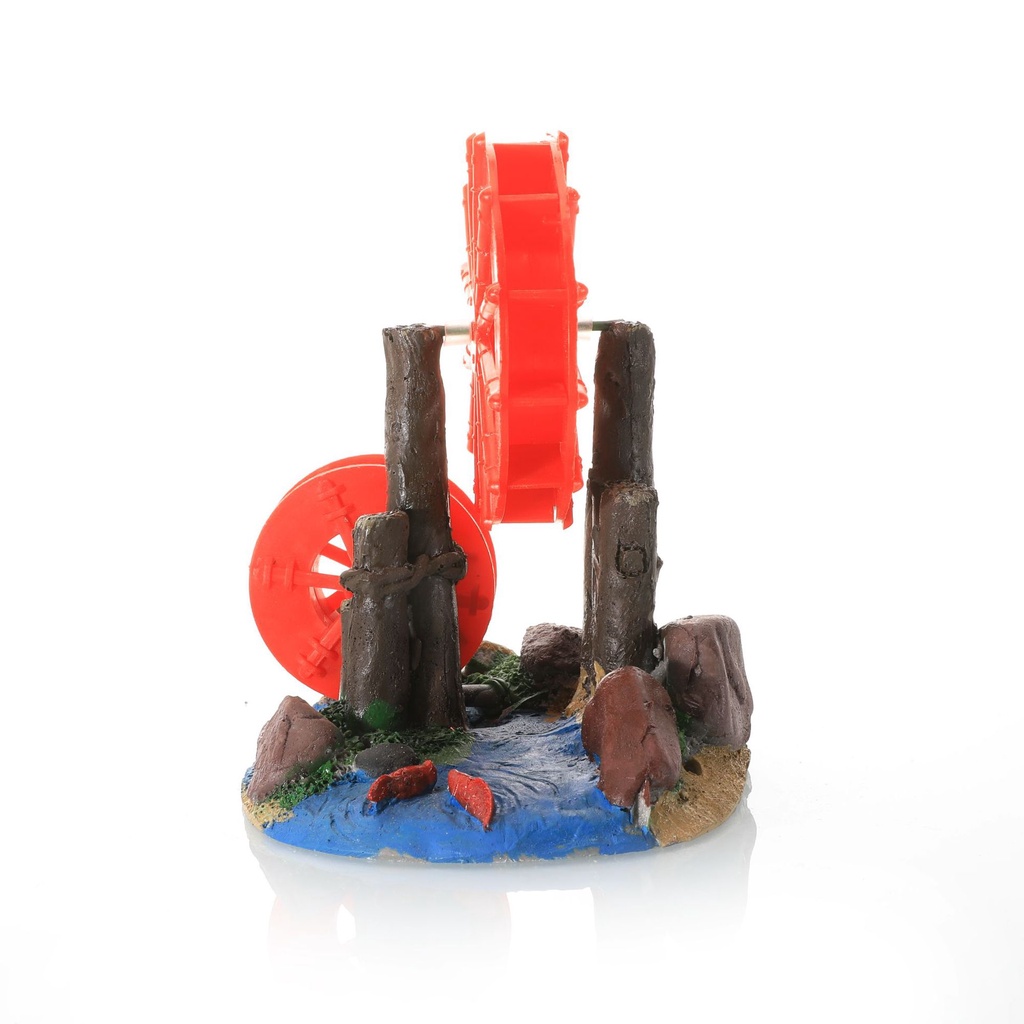 Đồ Trang Trí Hồ Cá Hình Bánh Xe Bằng Nhựa Độc Đáo