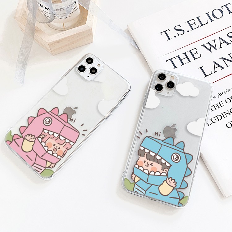 Ốp lưng iphone Couple Khủng long viền trong chống ố 5/6/6plus/6s/6splus/7/7plus/8/8plus/x/xs/11/12/pro/max/plus/promax | BigBuy360 - bigbuy360.vn