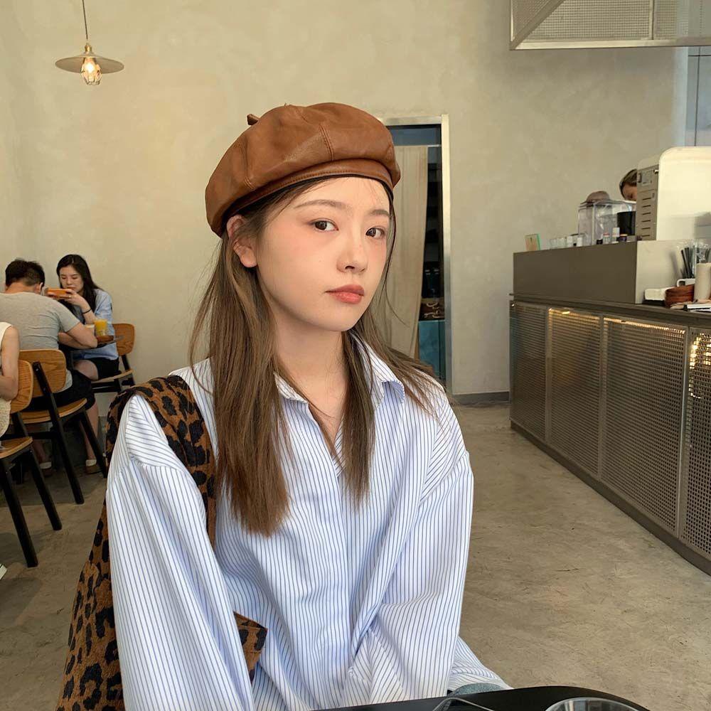 Mũ Nồi Da PU VANES1 Phong Cách Anh Quốc