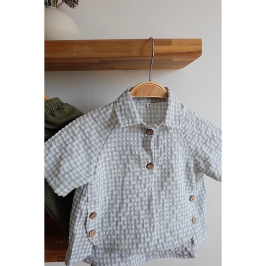 Sét bộ bé trai chất liệu linen cho bé trai 8-22kg