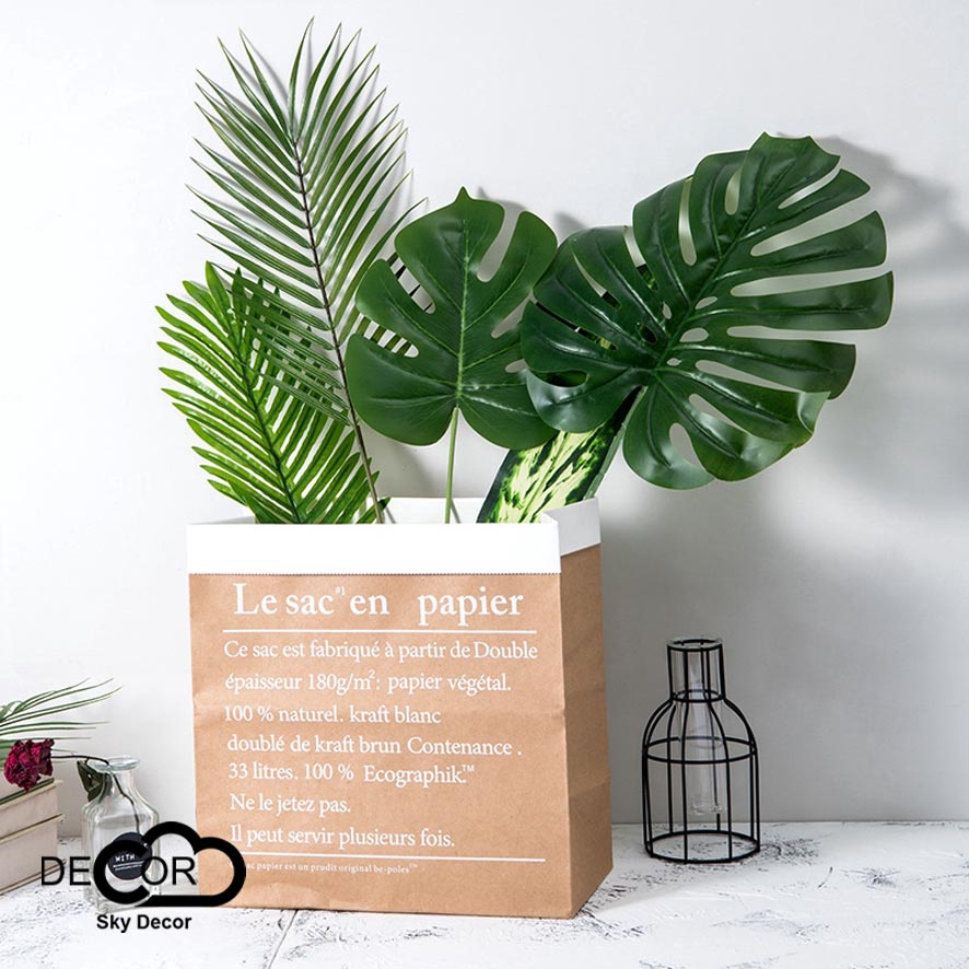 Lá giả Sky Decor, lá cọ tròn, Monstera, sake, trầu bà - Lá xẻ Nam Mỹ trang trí nhà cửa, đạo cụ chup ảnh