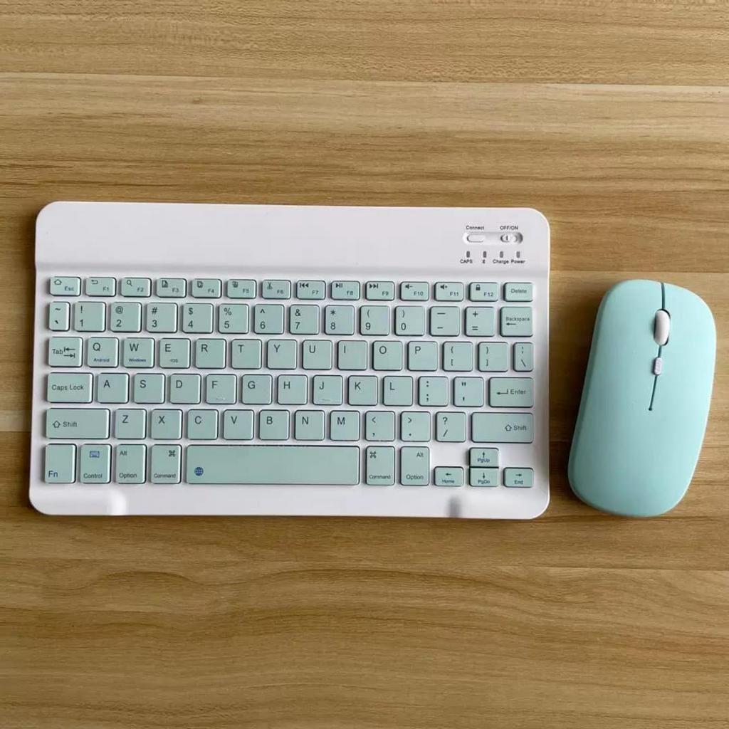 Bàn Phím Bluetooth Không Dây Mini 10 Inch Kèm Chuột Cho Điện Thoại Ipad Máy Tính Laptop Thiết Kế Sang Trọng Nhỏ Gọn Tiện