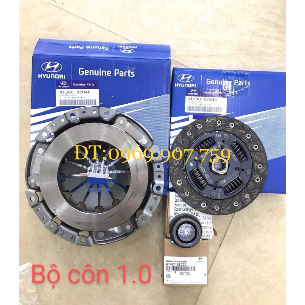 Bộ côn ly hợp xe i10 và Morning 3 máy, 4 máy gồm lá côn, bàn ép, bi tê bảo hành 12 tháng