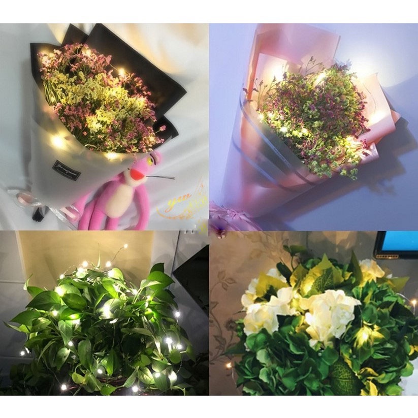 Đèn Dây Led Đom Đóm 3m Trang Trí Dùng Pin