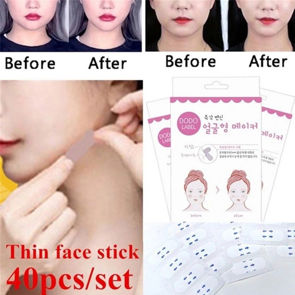 40/80pcs Lift Face Sticker Instant Waterproof V Shape Breathable Makeup Adhesive Tape Invisible Lifting Tighten Chin