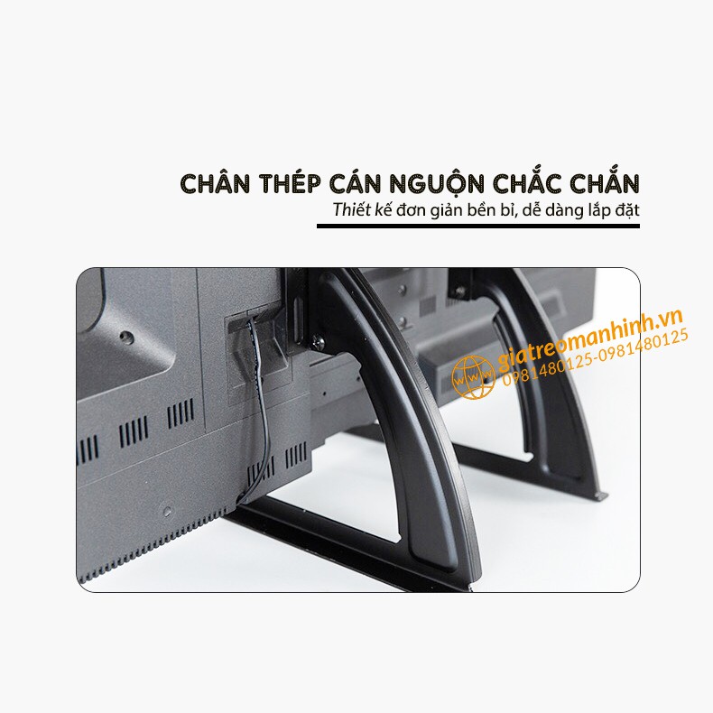 Chân Đế Tivi Đa Năng Lắp Đặt Mọi Hãng Tivi 24 - 75 inch - Tấm Thép Dày Tải Trọng Lớn - Tùy Chỉnh Cao Thấp 3 Cấp Độ