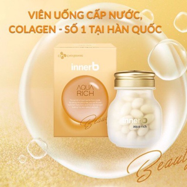 [70 Viên + Full Bill] Viên Uống Cấp Nước Inner B Aquarich CJ Food Korea