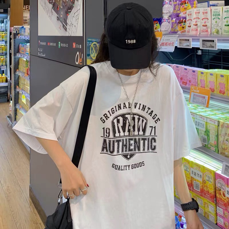 Áo thun phông tay lỡ nữ form rộng unisex AT 514