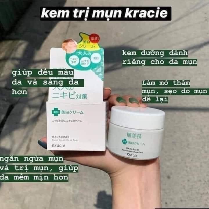 Bộ sản phẩm Kracie Hadabisei dưỡng da giảm mụn Nhật Bản