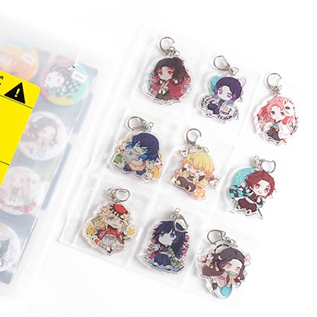 Trang sổ đựng huy hiệu, móc khóa, postcard manga anime, album đựng tranh ảnh - túi / trang 9 ô, 12 ô