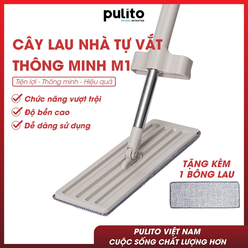 Cây lau nhà ,chổi lau nhà tự vắt phẳng thông minh Spin Mop xoay 360 độ