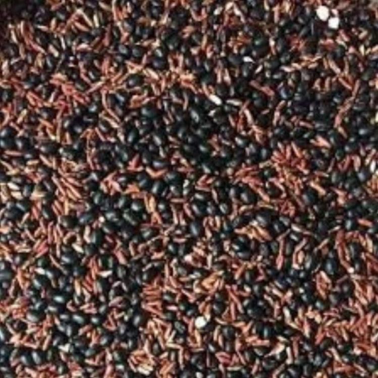 1kg Gạo lứt đỗ đen đỗ đỏ rang củi (chuẩn đỗ quê) hoa nhài lá sen