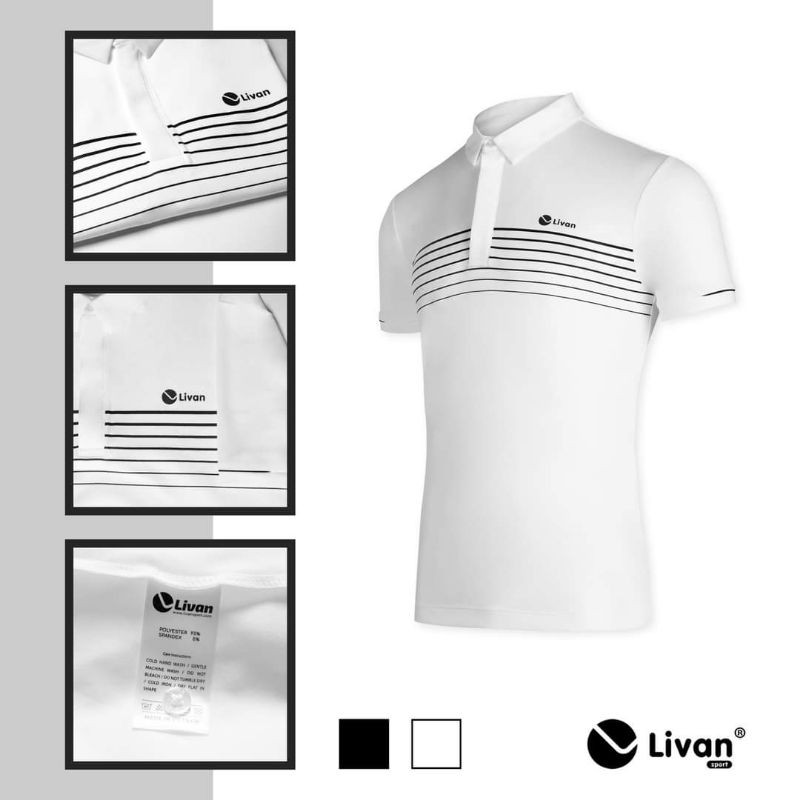 Áo Polo Nam Kẻ Ngang Cổ Trụ Kép Livan Sport | BigBuy360 - bigbuy360.vn