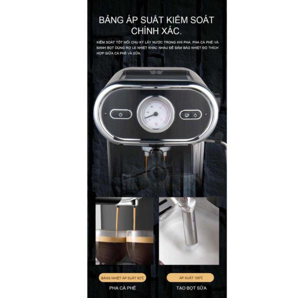 Máy pha cafe Espresso, capuchino Tiross TS6211 , Chính hãng, BH 12 tháng