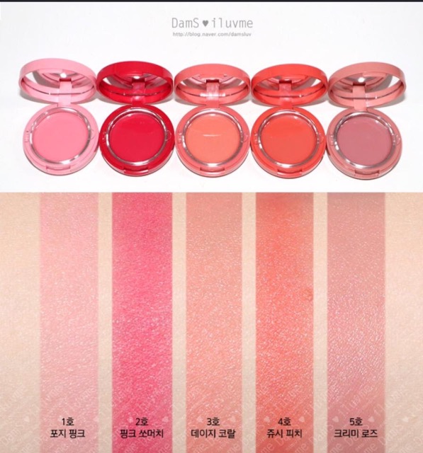 Má hồng kem Sugar Ball Cushion Cheek Color Aritaum