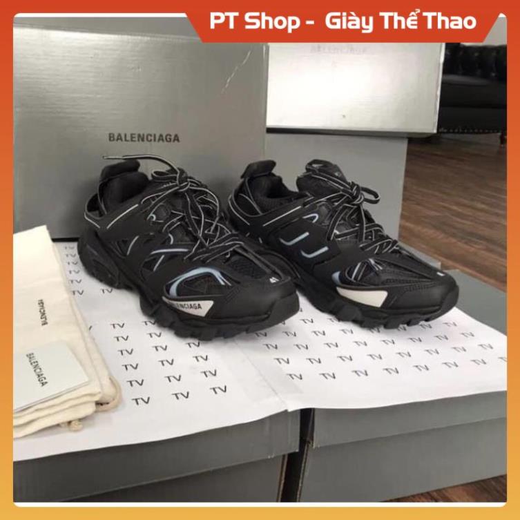 [FreeShip+ Hàng Cao Cấp] Giày Balen track 3.0 đen lé xanh, Giày thể thao nam nữ Full phụ kiện Sneaker