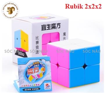 Rubik 3x3, 2x2, 3x3, 3D, Đồ chơi rubic 3 tầng khối lập phương Sóc Nâu giúp bé rèn luyện và phát triển trí não