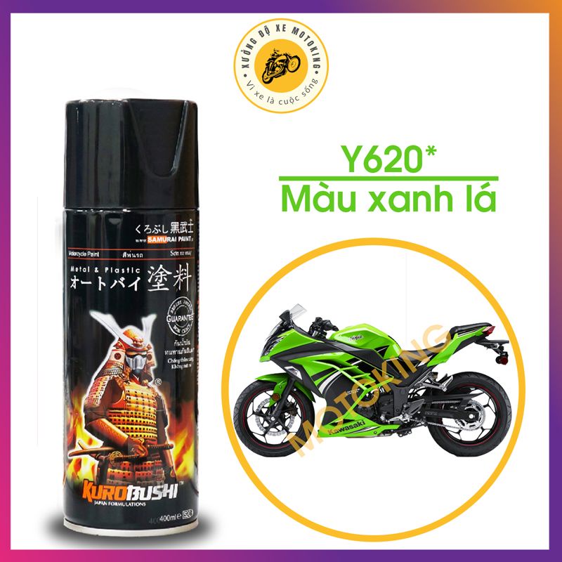 sơn samurai màu xanh lá Y620 dành riêng cho xe máy